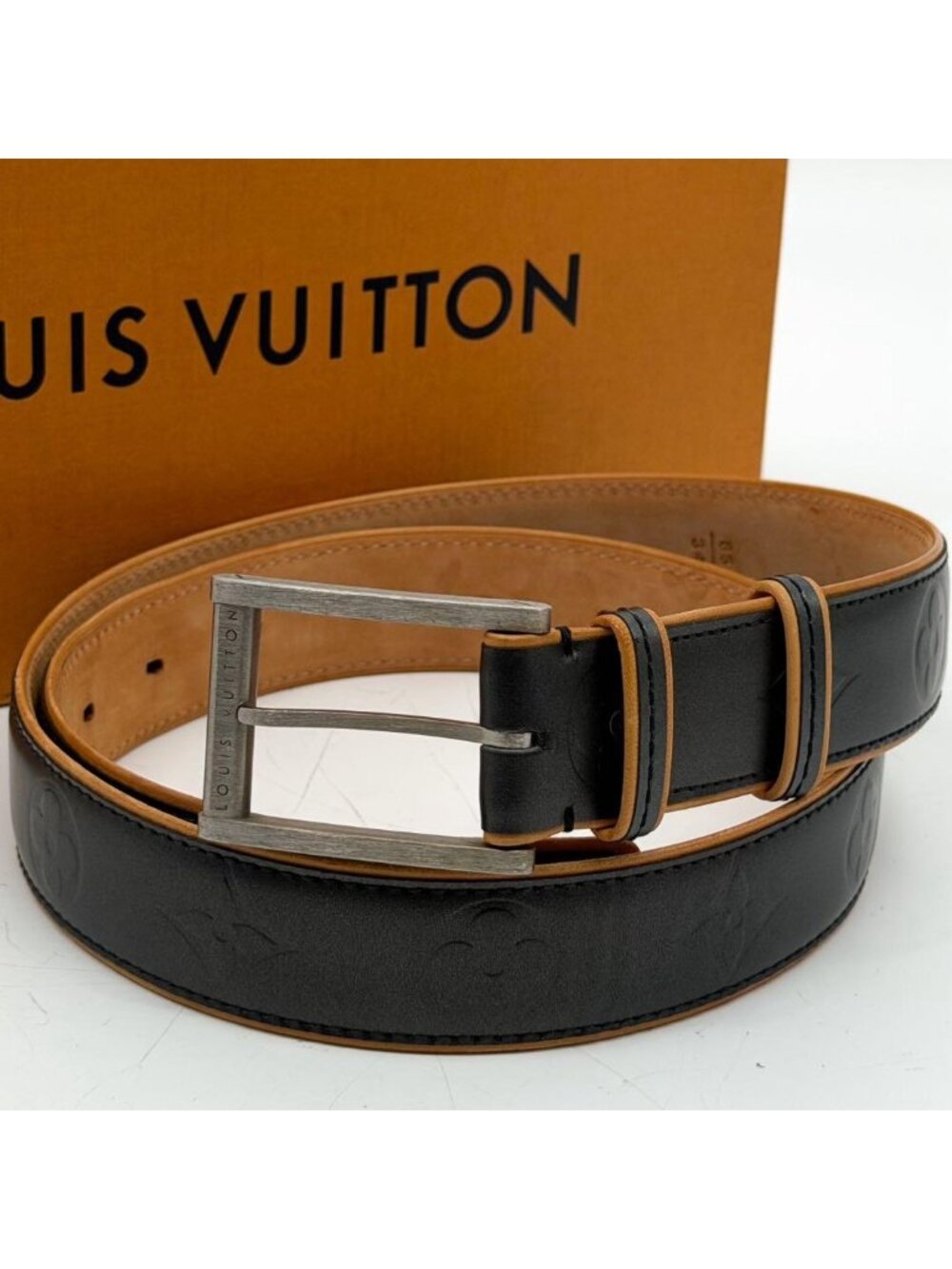 Louis Vuitton Ceinture Matte Monogram Black Belt